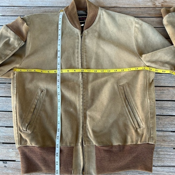 Vintage 60’s Ralph Edwards Sportswear Suede Bomber Jacket Talon Zipper Camel GUC - Picture 8 of 16
